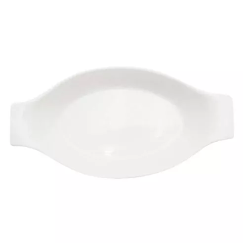 Plato Gratin Ovalado de Porcelana 12 Pulgadas Blanco ARNI S0564