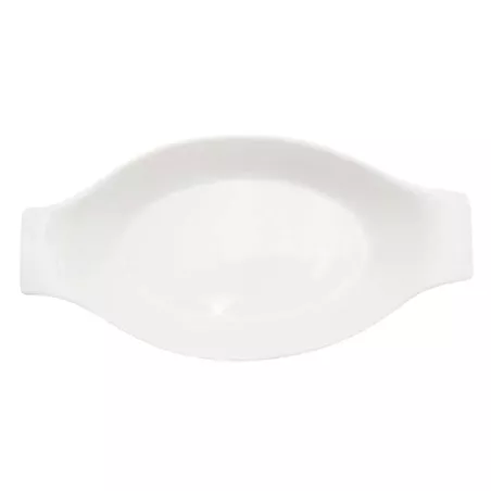 Plato Gratin Ovalado de Porcelana 12 Pulgadas Blanco ARNI S0564