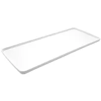 Bandeja Rectangular Lisa de Melamina de 15.5 x 6.5 Pulgadas, Color Blanco  MASTER CHEF B506