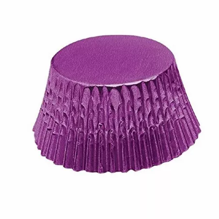 Capsulas para Cupcakes de Aluminio de 50 Unidades, Color Morada FOX RUN BRANDS 7201