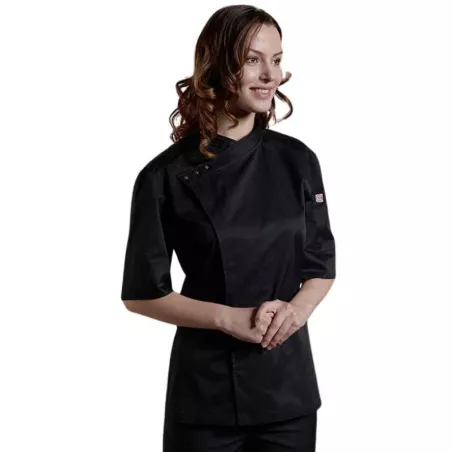 Gabacha Cruzada de Manga de 2/4 de Color Negro Talla XL CHECKEDOUT CU158Z0100E-XL