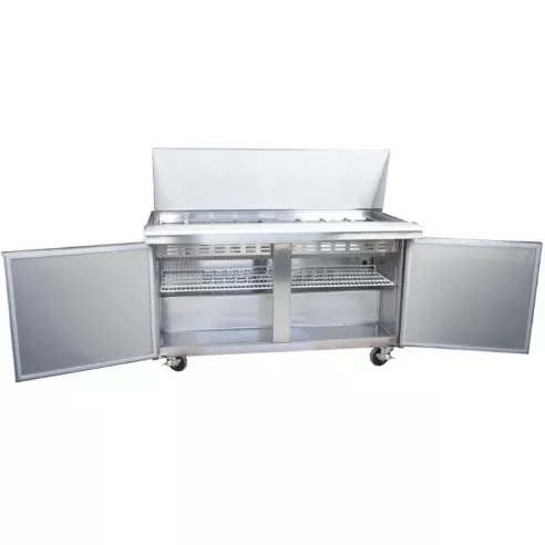 Mesa de Preparacion Mega Top de 2 Puertas de Acero Inoxidable 150 Centimetros U-STAR SCLM2-60-E-HC