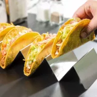 Rack de Acero Inoxidable para Tacos con 3 y 4 Divisiones de 10-1/2 x 4 Pulgadas MASTER CHEF TH-3 2