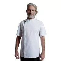 Gabacha con Broches, Manga Corta, Talla XL, Color Blanco  CHECKEDOUT CU119D0200Y-XL