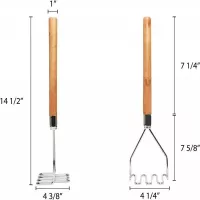 Majador para Papa Cuadrado de 12 Pulgadas THUNDER SLTMA012 2