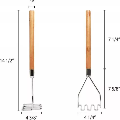 Majador para Papa Cuadrado de 12 Pulgadas THUNDER SLTMA012