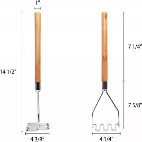 Majador para Papa Cuadrado de 12 Pulgadas THUNDER SLTMA012
