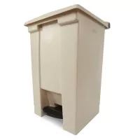 Basurero de Pedal de 12 Galones, Color Beige RUBBERMAID FG614400BEIG 2