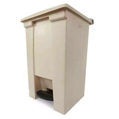 Basurero de Pedal de 12 Galones, Color Beige RUBBERMAID FG614400BEIG