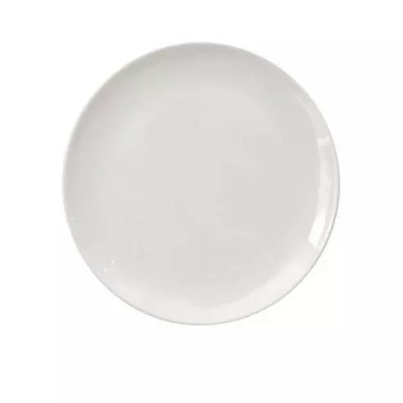 Plato Redondo Coupe de Melamina Blanco de 9 Pulgadas de Color Blanco MASTER CHEF B004