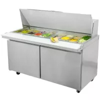 Mesa de Preparacion Mega Top de 2 Puertas de Acero Inoxidable 150 Centimetros U-STAR SCLM2-60-E-HC