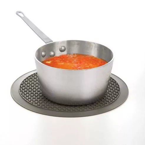 Tapete Multiuso de Silicon Redondo de 12 Pulgadas de Color Gris PROGRESSIVE PS-80GY