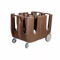 Rack Movil Porta Platos, Capacidad para 320 Platos, Color Cafe MASTER CHEF JW-DC320