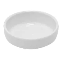 Plato Salsero Redondo de Melamina de 7.6 x 2.4 Centimetros, Color Blanco  MASTER CHEF D109