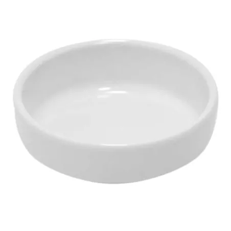 Plato Salsero Redondo de Melamina de 7.6 x 2.4 Centimetros, Color Blanco  MASTER CHEF D109