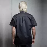 Gabacha De Chef De Peso Pesado De Alta Calidad - Placa Oculta Manga Corta, Talla 3XL CHECKEDOUT CU155D0100A-3XL 2