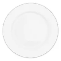 Plato Redondo de Porcelana de Borde Ancho 12 Pulgadas Blanco ARNI S0008