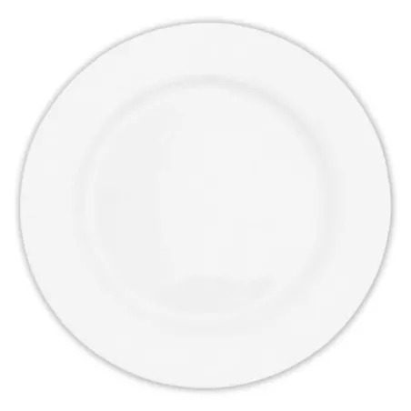 Plato Redondo de Porcelana de Borde Ancho 12 Pulgadas Blanco ARNI S0008