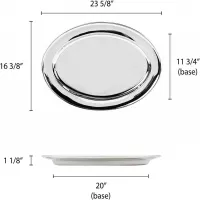 Platon Ovalado de Acero Inoxidable de 24 Pulgadas THUNDER SLOP024 2
