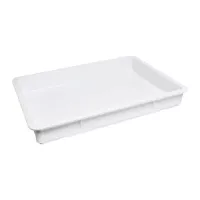 Caja para Masa de Pizza de Polipropileno Apilable de 18 x 26 x 3 Pulgadas THUNDER PLDB182603PP