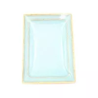 Plato Rectangular de Melamina de Color Verde Claro de 7 Pulgadas MASTER CHEF B806