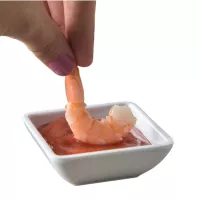 Plato Salsero Cuadrado Melamina Blanco 7 x 3 Centimetros MASTER CHEF D066