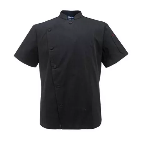 Gabacha de Manga Corta de Color Negro Talla XL CHECKEDOUT CU1070D0100AE-XL