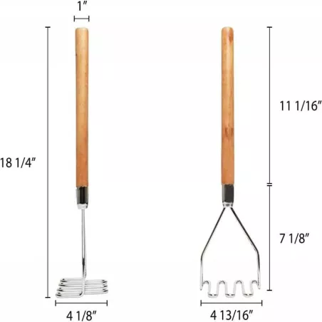 Majador para Papa Cuadrado de 18 Pulgadas THUNDER SLTMA018