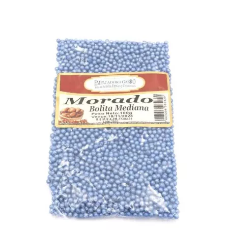 Perlas Medianas de Azucar, 100 Gramos, Color Morado MAGIC COLORS 7443006080820