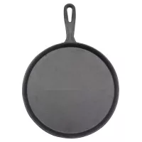 Sarten Llano de Hierro Fundido de 11 Pulgadas, Color Negro  MASTER CHEF PHF-28 2