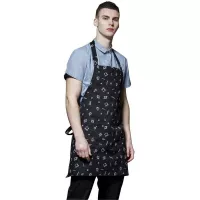 Delantal Brillante con una Correa para el Hombro Ajustable, Color Negro Estampado CHECKEDOUT U304S9900Q