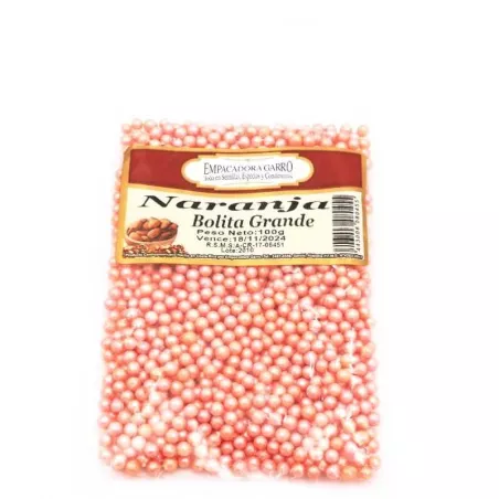 Perlas Grandes de Azucar, 100 Gramos, Color Anaranjado MAGIC COLORS 7443006080455