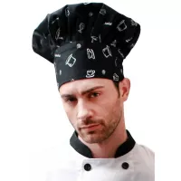 Gorro de Chef Kitchenwere Negro  CHECKEDOUT U402S9900Q-L