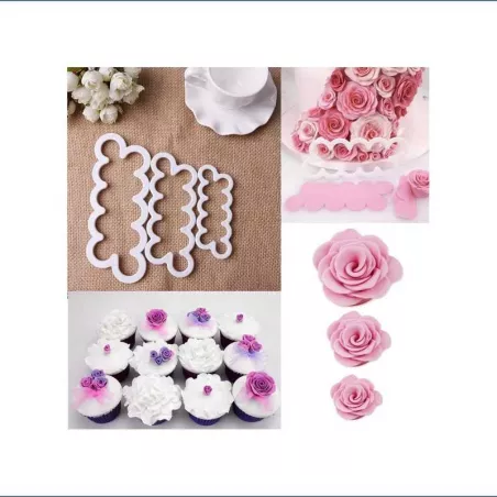 Cortador para Crear Rosas, Set de 3 Unidades MASTER CHEF 0760044