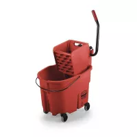 Carrito Escurridor WaveBrake 35 Cuartos, Color Rojo RUBBERMAID FG758888RED
