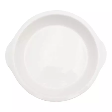 Plato Gratin Redondo de Porcelana 8.5 Pulgadas Blanco ARNI S1962