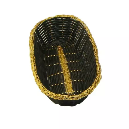 Canasta Ovalada Plastica de 9 x 4 1/4 x 2 Pulgadas de Color Negro MASTER CHEF PHBK-9B