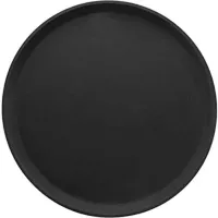 Azafate Antideslizante Redondo de Fibra de Vidrio de Color Cafe de 16 Pulgadas MASTER CHEF 1600CT