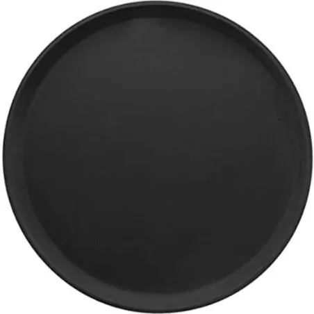 Azafate Antideslizante Redondo de Fibra de Vidrio de Color Cafe de 16 Pulgadas MASTER CHEF 1600CT