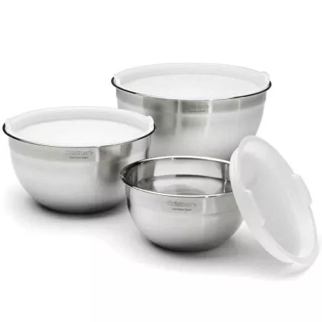 Bowl Mezclador en Acero Inoxidable, Set de 3 Unidades CUISINART CTG-00-SMBS