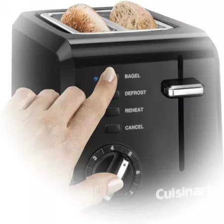Tostador Compacto para 2 Rebanadas Color Negro CUISINART CPT-122BK