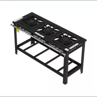 Cocina Industrial 3 Quemadores Dobles 40 x 40 Centimetros G-PANIZ FG 43LD