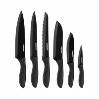Cuchillos de Puno Suave de Color Negro, Set de 6 Unidades CUISINART C77-12PMB
