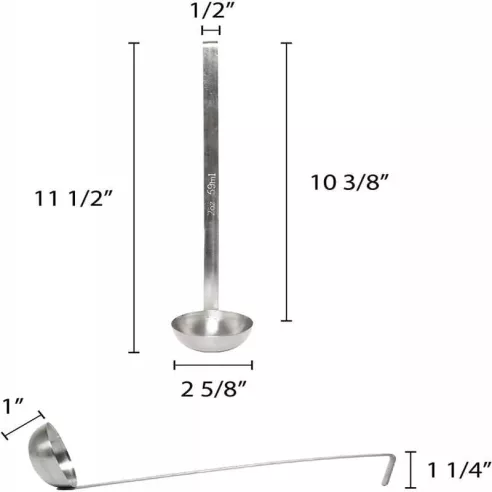 Cucharon de Acero Inoxidable de 2 Piezas, Capacidad de 2 Onzas THUNDER SLTL003