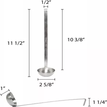 Cucharon de Acero Inoxidable de 2 Piezas, Capacidad de 2 Onzas THUNDER SLTL003