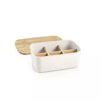 Caja Plastica con Tapa de Bambu para Bolsas de Te de 23.5 Centimetros TESCOMA 900826