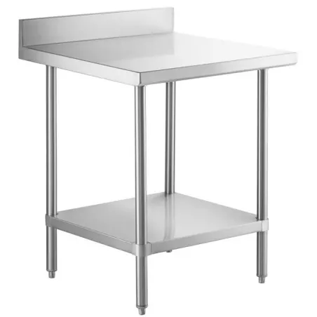 Mesa con Respaldo de Acero Inoxidable 60 x 70 x 90 Centimetros QUANTUM PRO MT60