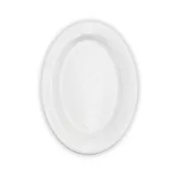 Platon Ovalado de Porcelana de Borde Delgado 9.5 Pulgadas Blanco ARNI S6504