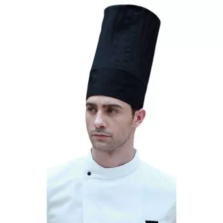 Gorro Alto de Chef de Color Negro CHECKEDOUT U403S0100A