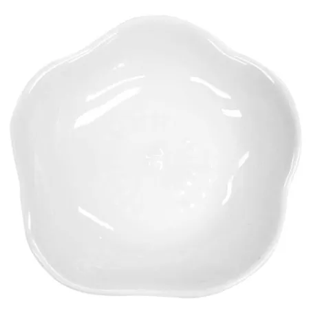 Plato de Porcelana para Salsa Diseno de Flor de 3 Pulgadas Blanco CATER MAX 11513